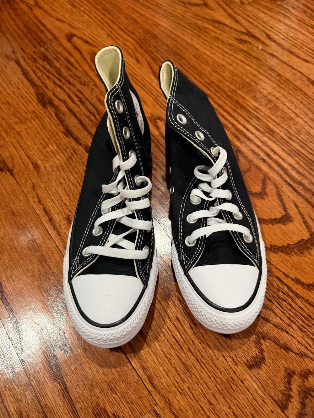 Converse Black Canvas High-Top Sneakers with White Accents